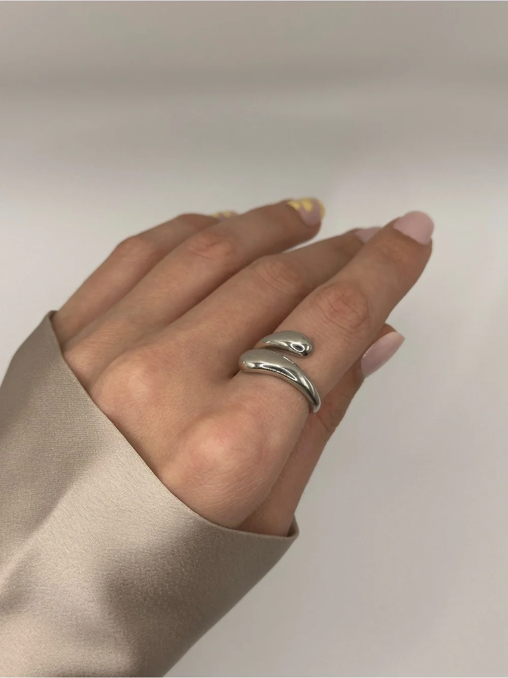 Silver Open Wave Ring